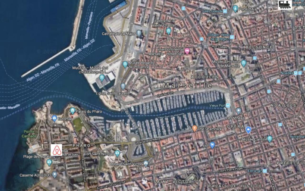 "Le Suez" Appartement Au Bord De Mer Catalans-Pharo Marseille Exteriér fotografie